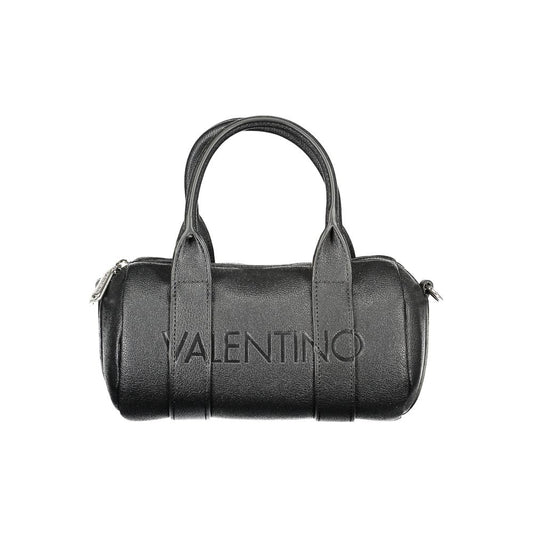 Mario Valentino Black Leather Effect Handbag with Adjustable Straps