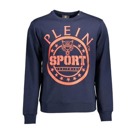 Plein Sport Blue Cotton Men Sweatshirt