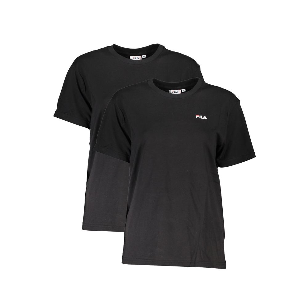 Fila Black Cotton Women's T-Shirt Bi-Pack