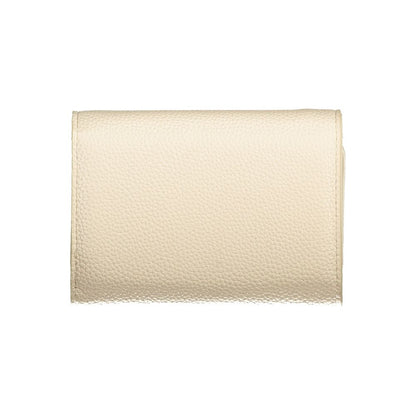 Mario Valentino Beige Leather Effect Wallet with Coin Purse