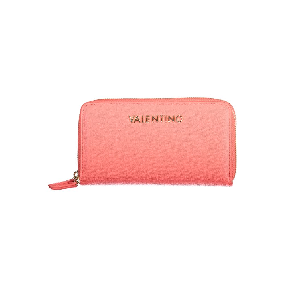 Mario Valentino Pink Leather Effect Double Wallet with Coin Purse