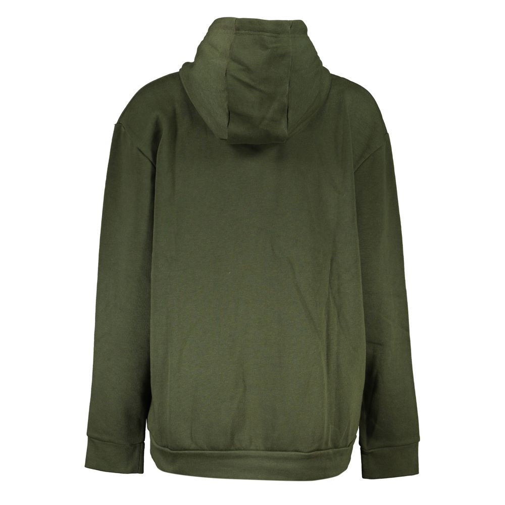 Cavalli Class Green Cotton Sweater with Hood