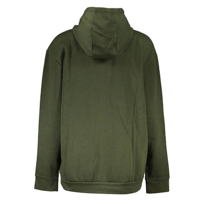 Cavalli Class Green Cotton Sweater with Hood