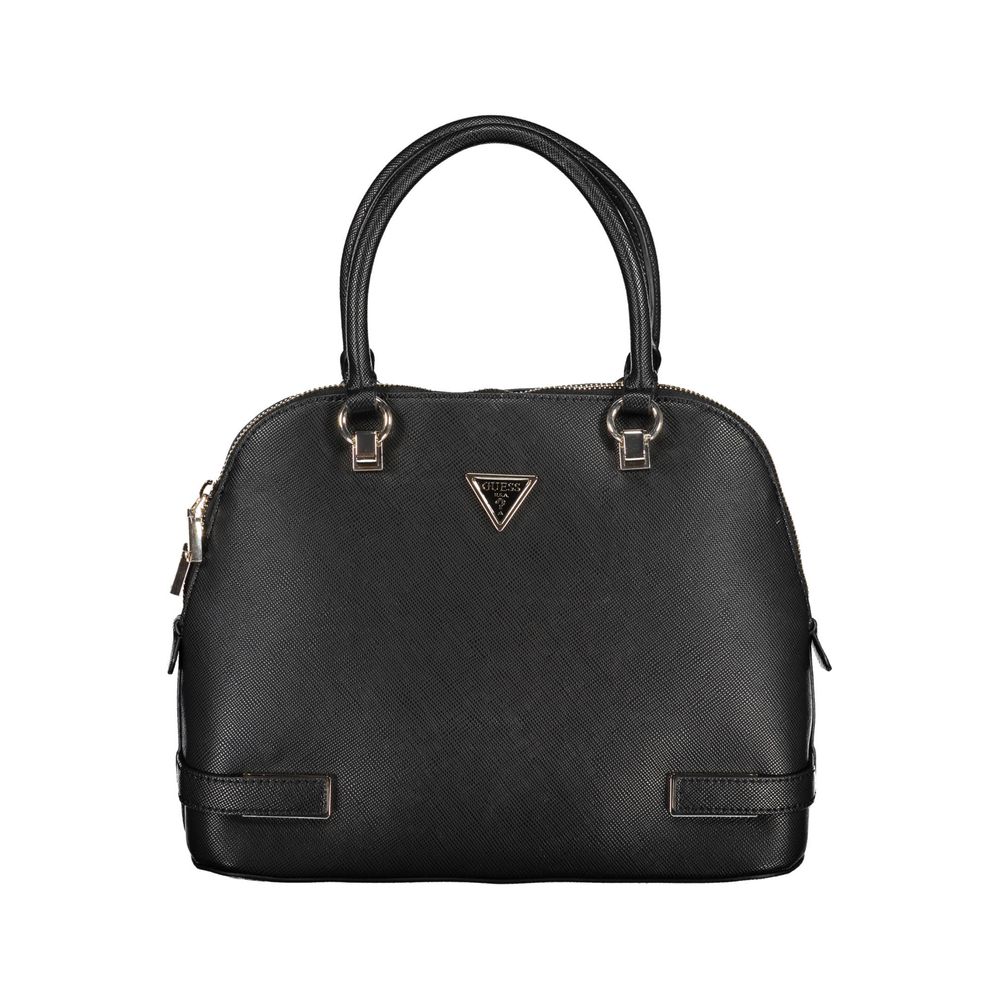 Guess Jeans Black Handbag – Faux Leather, Stylish Multi-Functional Design
