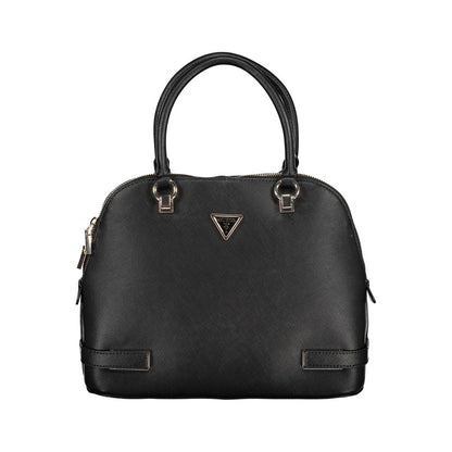 Guess Jeans Black Handbag – Faux Leather, Stylish Multi-Functional Design