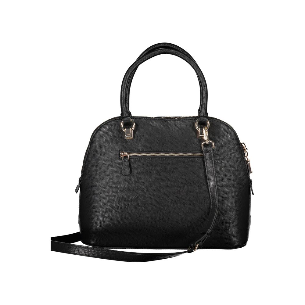 Guess Jeans Black Handbag – Faux Leather, Stylish Multi-Functional Design