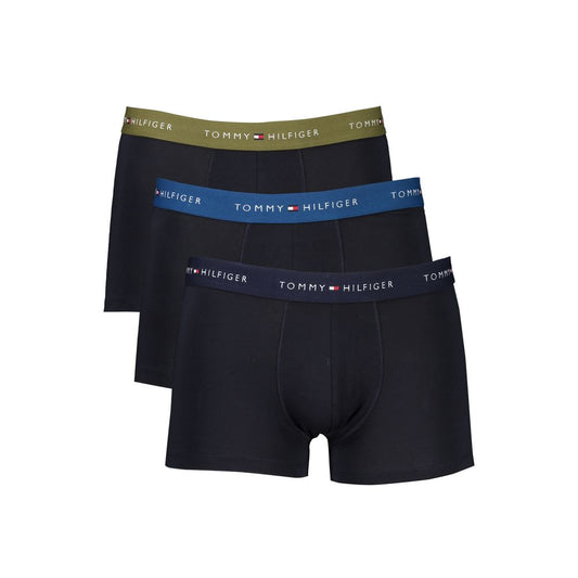 Tommy Hilfiger Blue Cotton Underwear Boxer Tri-Pack