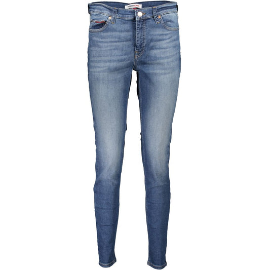 Tommy Hilfiger Blue Cotton Jeans - Nora Mid Rise Skinny