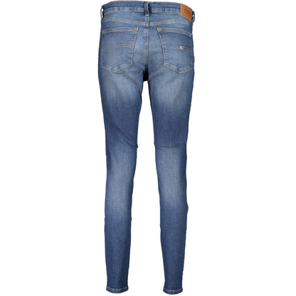 Tommy Hilfiger Blue Cotton Jeans - Nora Mid Rise Skinny