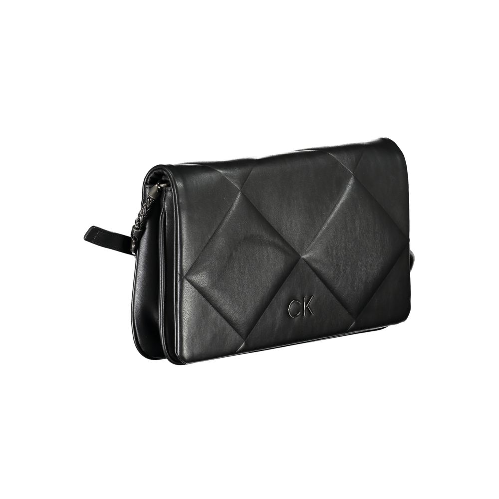 Calvin Klein Adjustable Black Handbag with Contrast Details