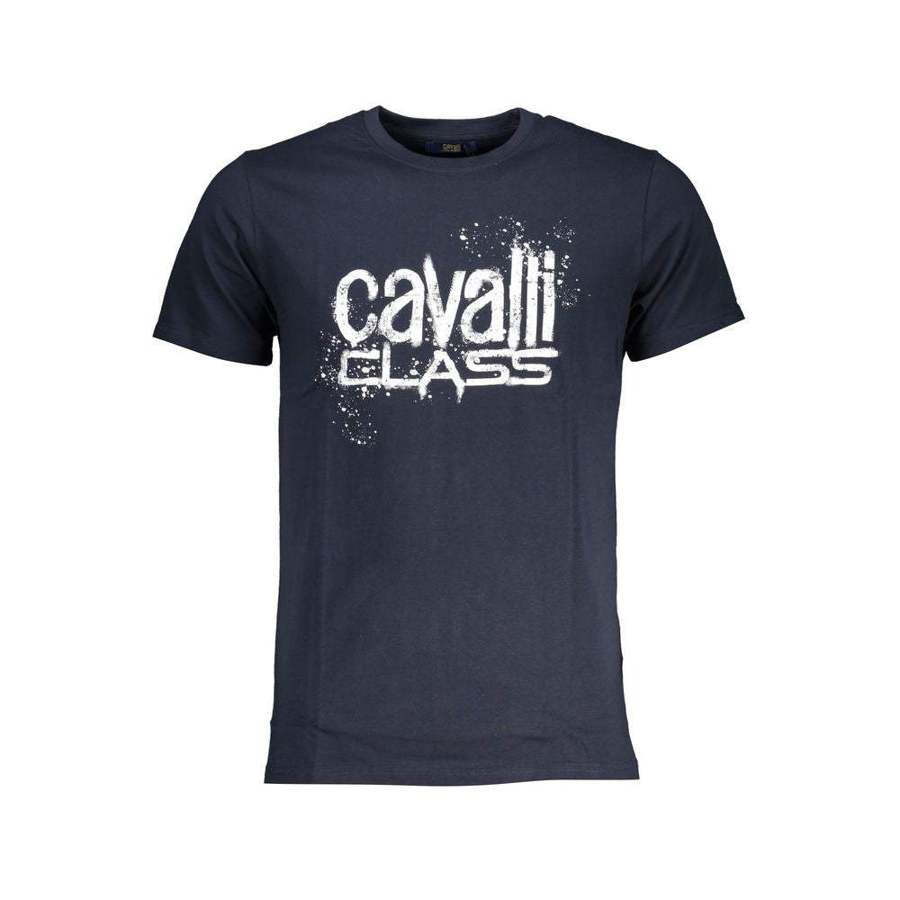 Cavalli Class Blue Cotton T-Shirt - Bold Urban Essential