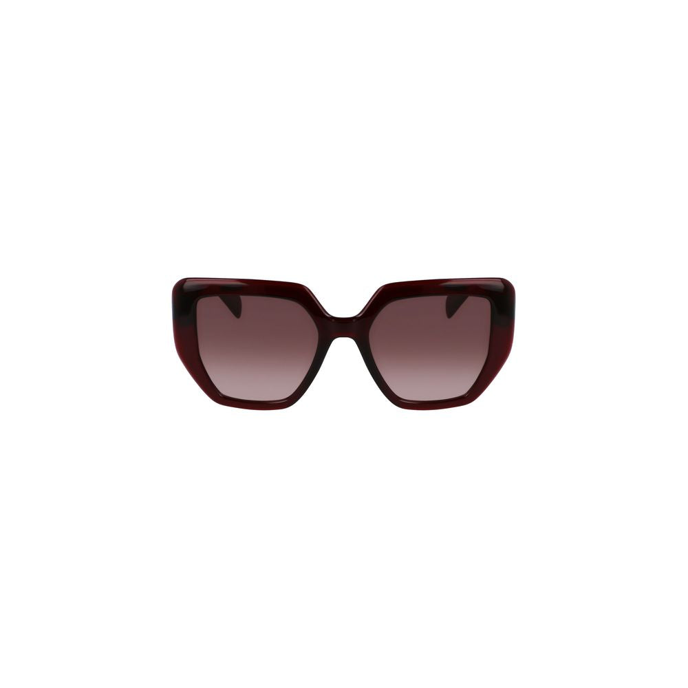 Liu Jo Women’s Sunglasses – Red Square Frame with Smoked Gradient Lenses, 52mm