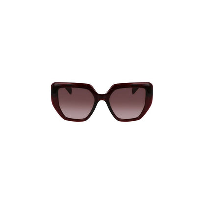 Liu Jo Women’s Sunglasses – Red Square Frame with Smoked Gradient Lenses, 52mm