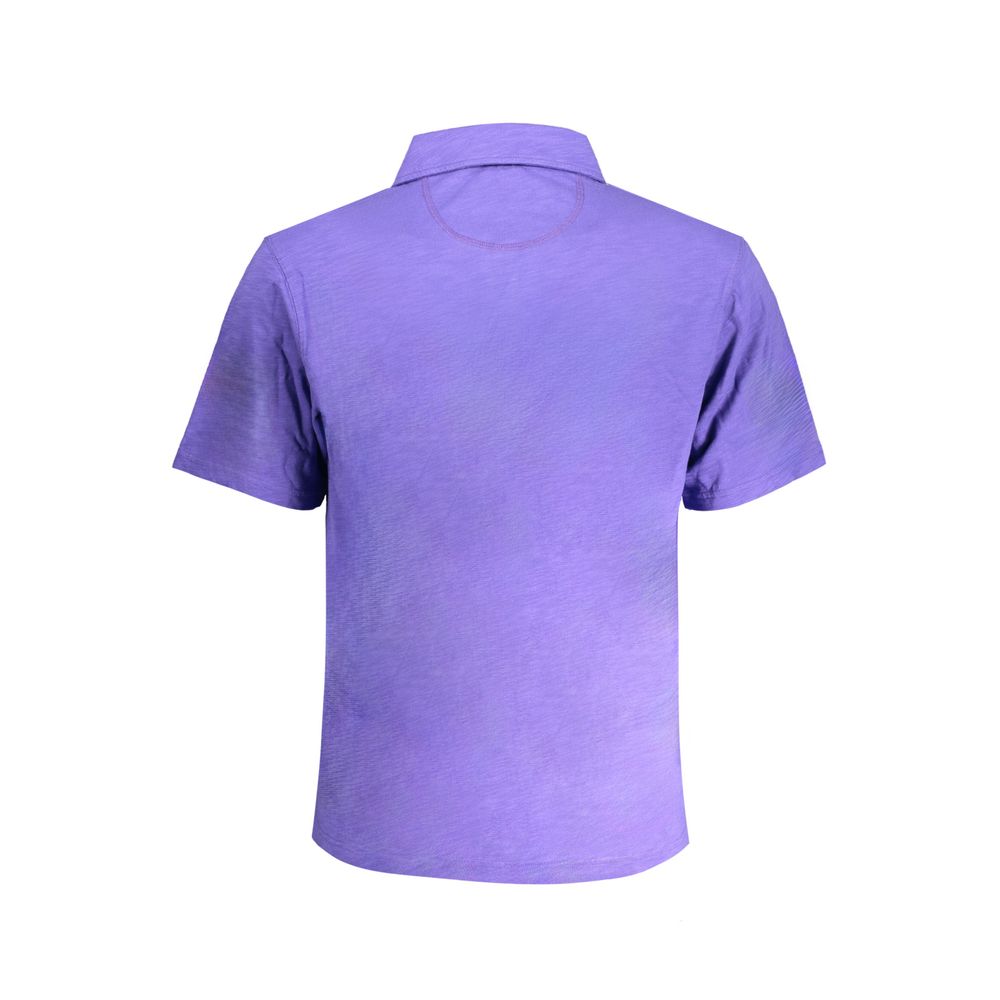 La Martina Purple Cotton Polo Shirt - Timeless Elegance Meets Sporty Sophistication