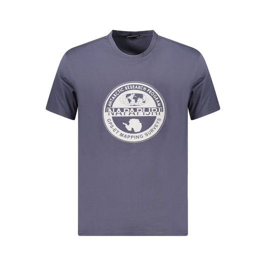 Napapijri Blue Cotton Men T-Shirt