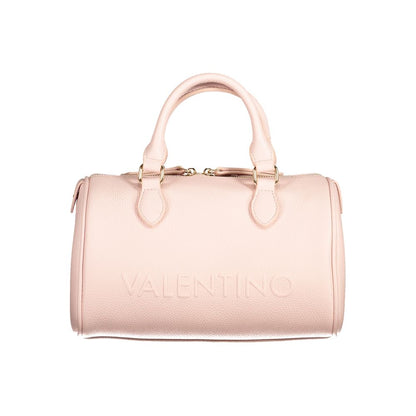 Mario Valentino Pink Faux Leather Women's Handbag with Adjustable Strap