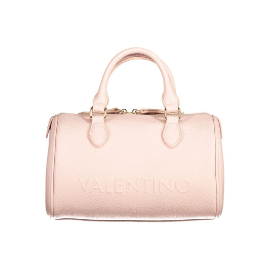 Mario Valentino Pink Faux Leather Women's Handbag with Adjustable Strap