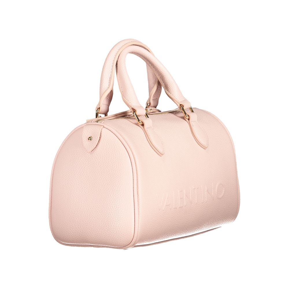 Mario Valentino Pink Faux Leather Women's Handbag with Adjustable Strap