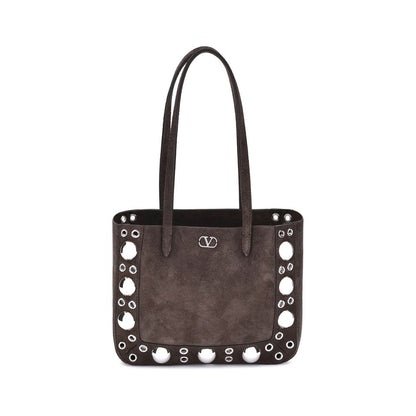 Valentino Garavani Brown Suede Nellcôte Tote Bag