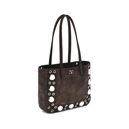 Valentino Garavani Brown Suede Nellcôte Tote Bag
