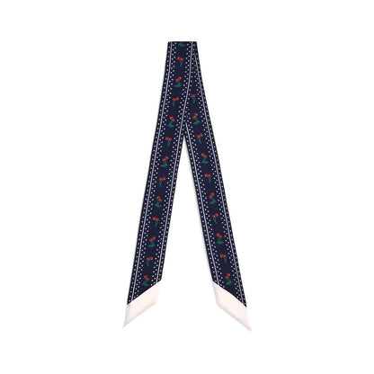 Valentino Garavani Cherry-Print Silk Bandeaux Scarf