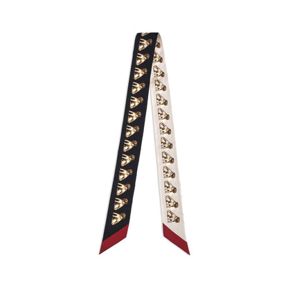 Valentino Garavani Bandeaux Silk Dog Print Scarf