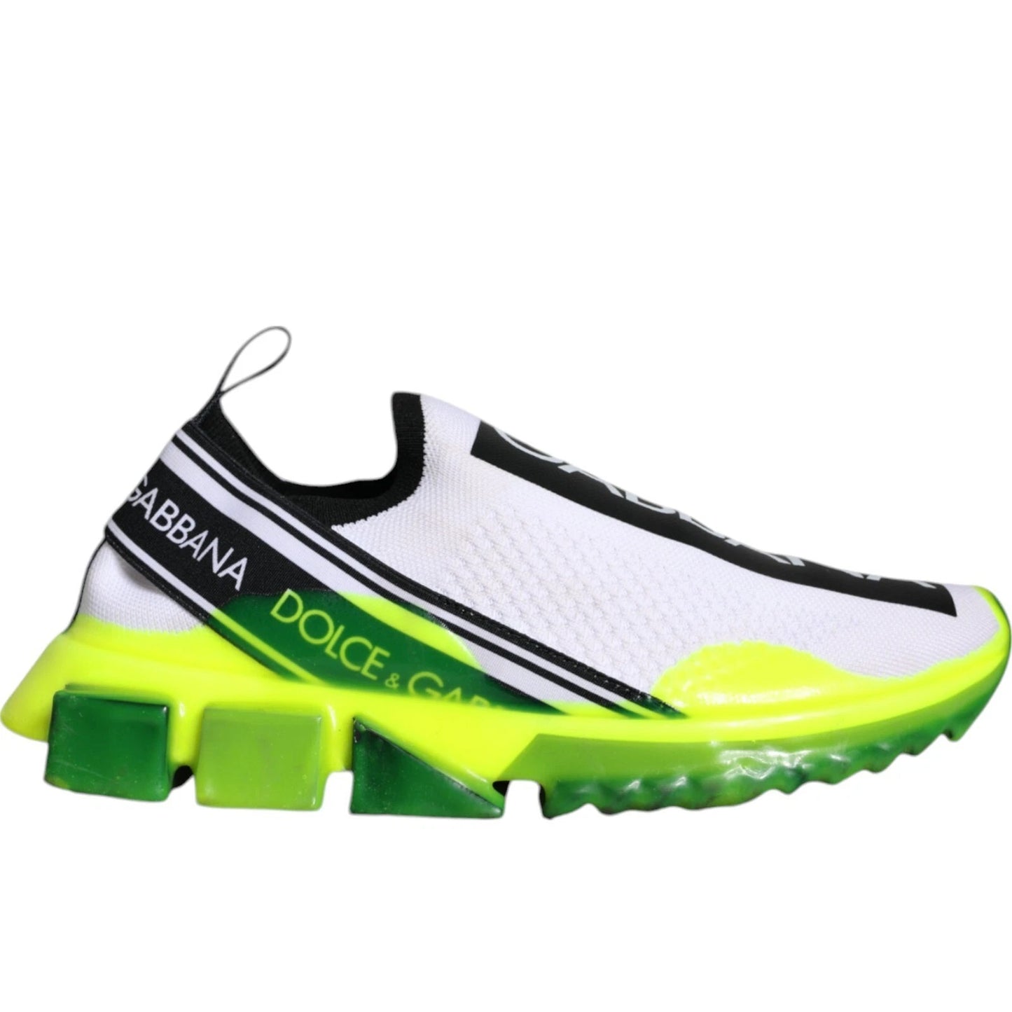 Dolce & Gabbana White, Black & Yellow Slip On Sorrento Sneakers for Women