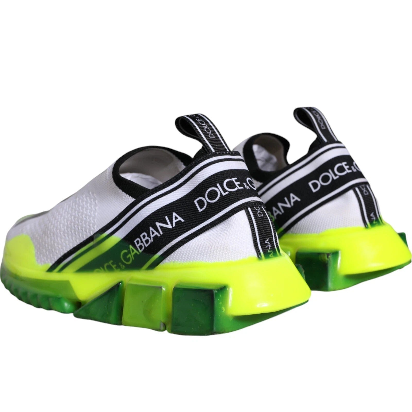 Dolce & Gabbana White, Black & Yellow Slip On Sorrento Sneakers for Women