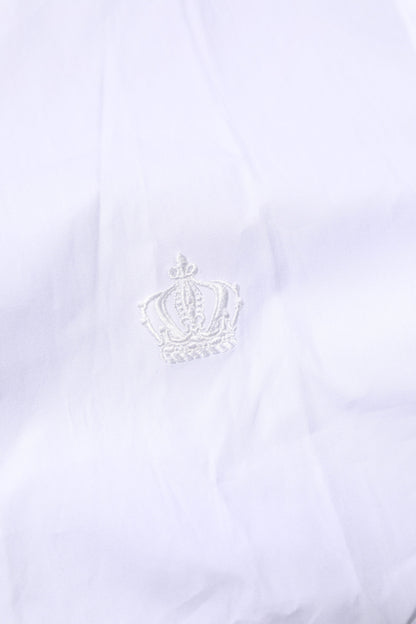 Dolce & Gabbana GOLD White Cotton Long Sleeves Formal Shirt