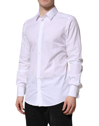 Dolce & Gabbana White GOLD Long Sleeves Formal Shirt