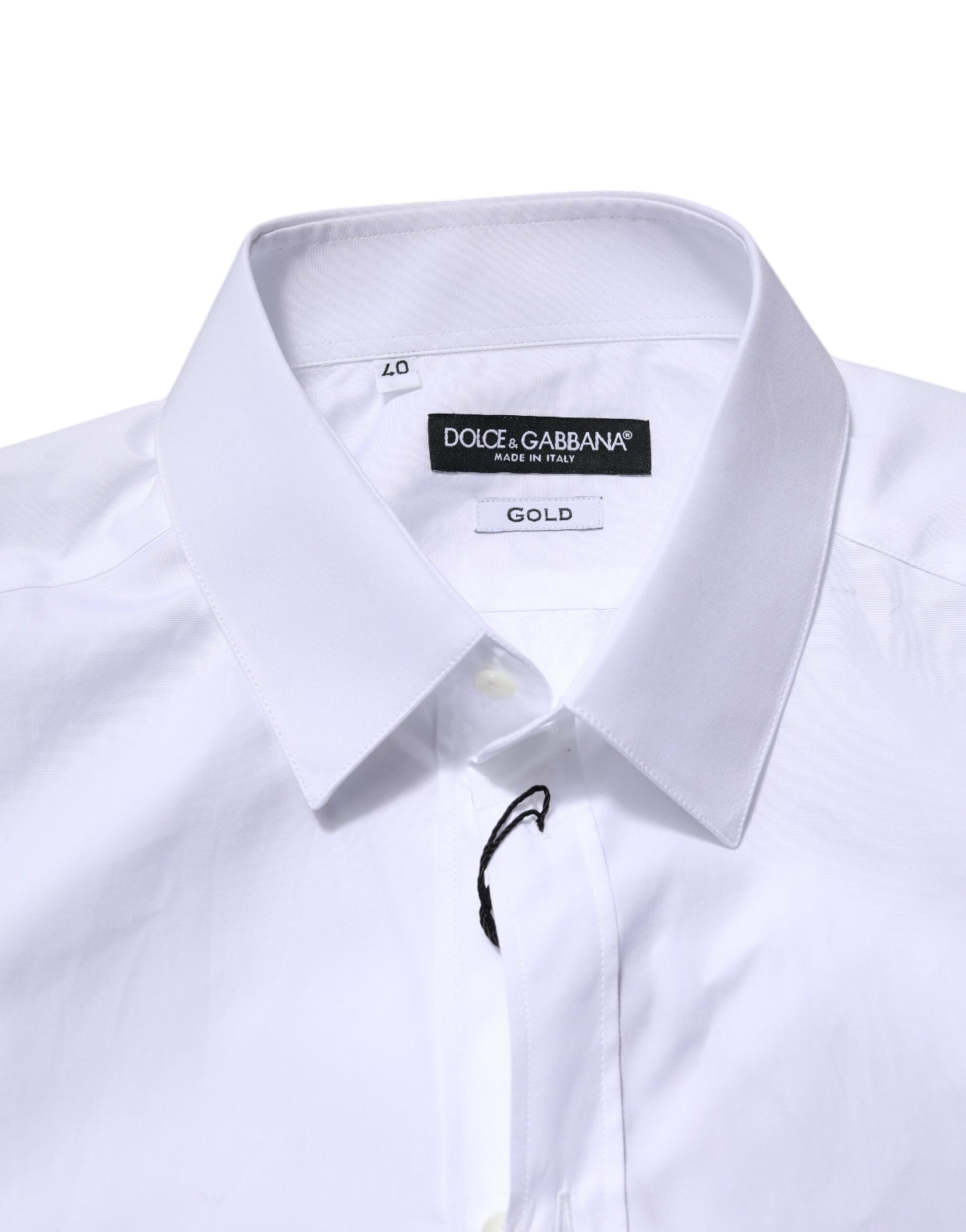 Dolce & Gabbana White GOLD Long Sleeves Formal Shirt