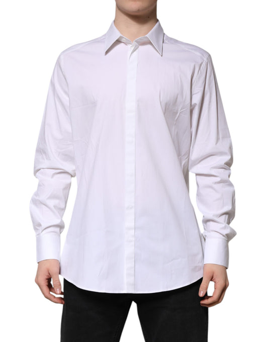 Dolce & Gabbana White MARTINI Long Sleeve Dress Shirt