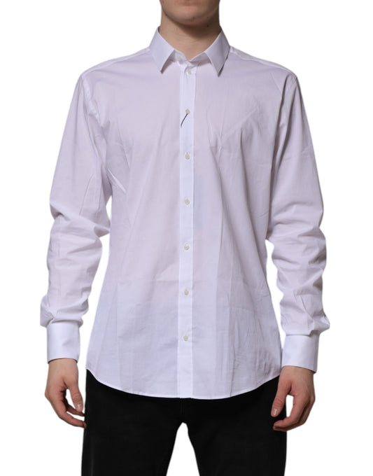 Dolce & Gabbana White MARTINI Long Sleeve Dress Shirt