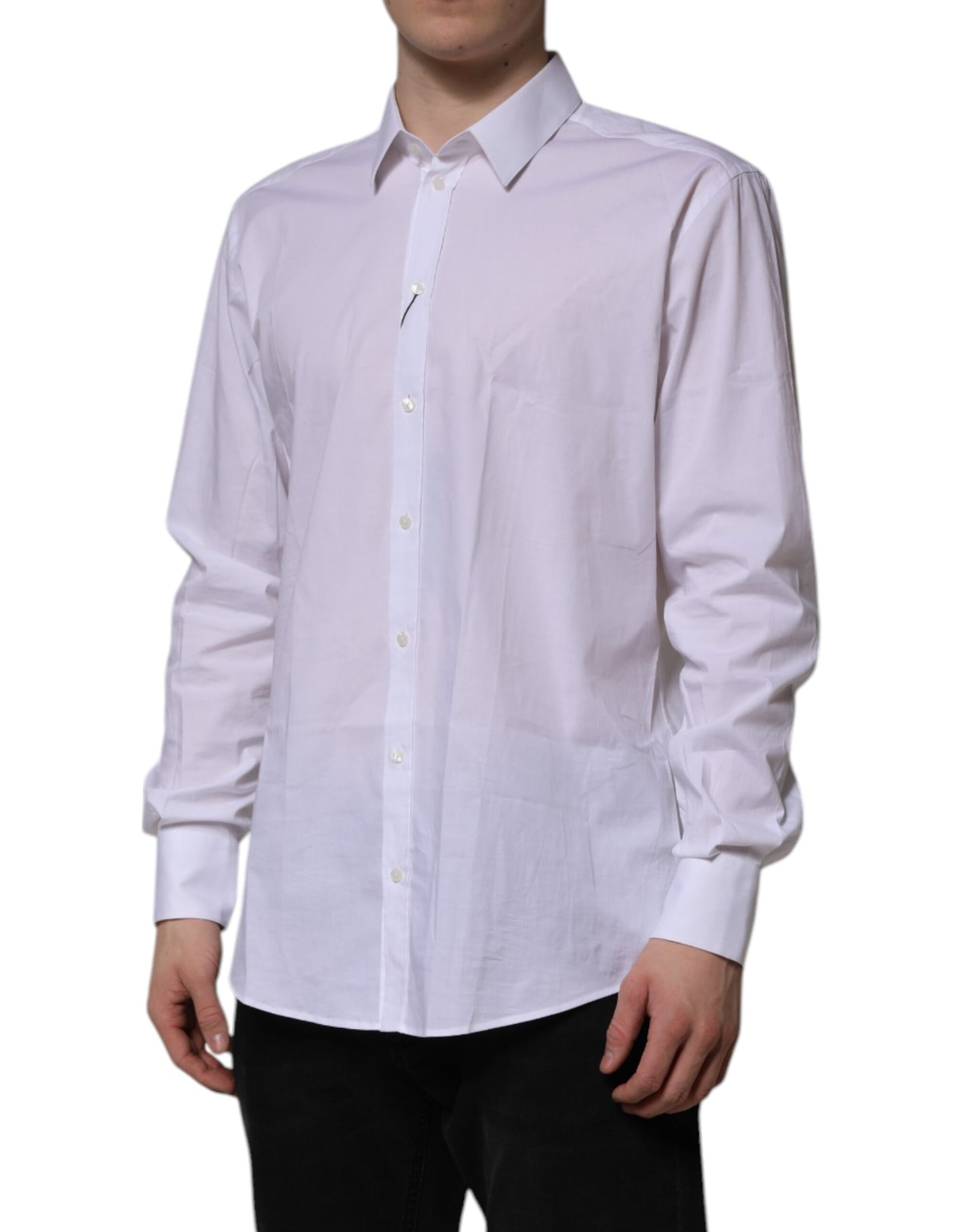 Dolce & Gabbana White MARTINI Long Sleeve Dress Shirt