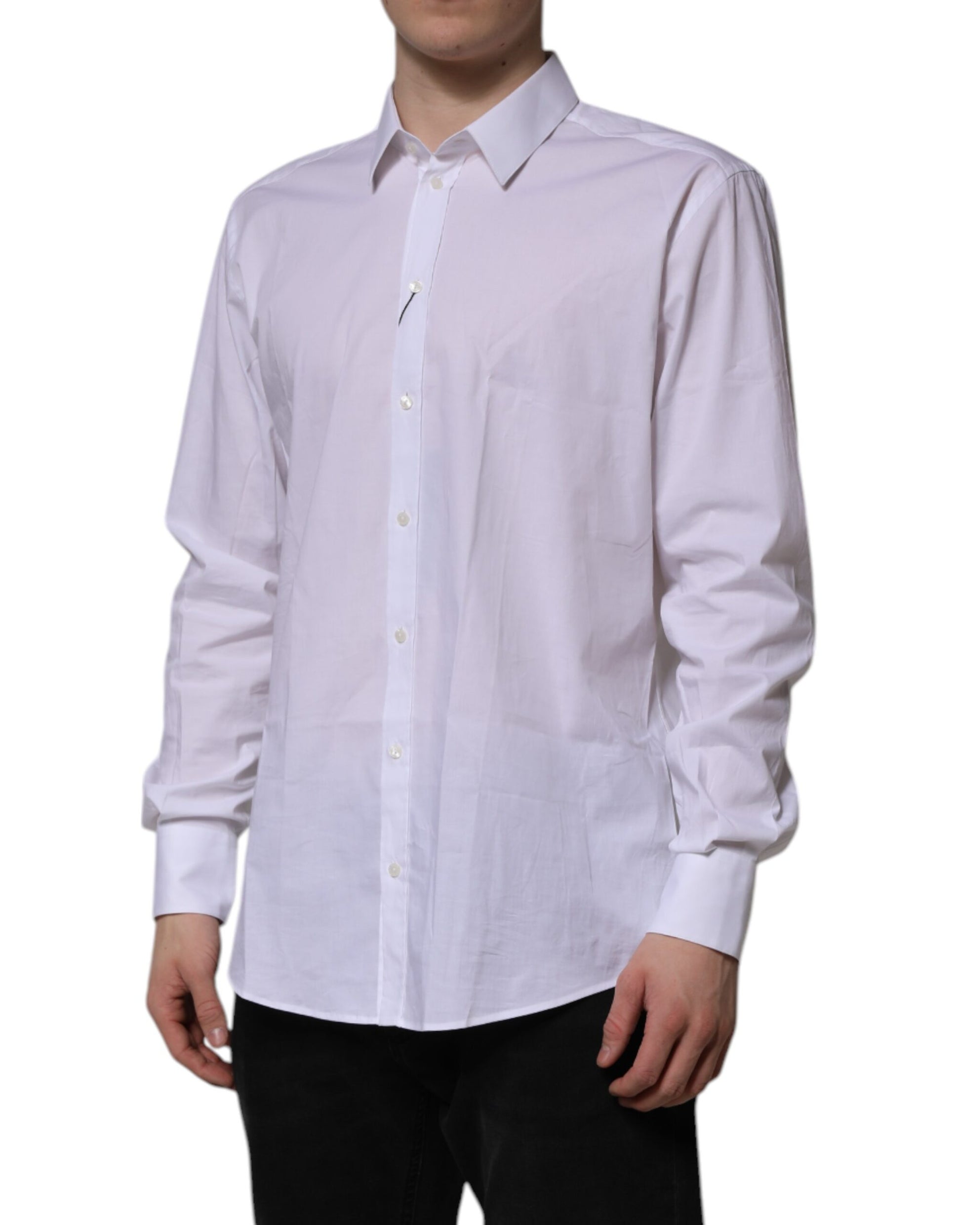 Dolce & Gabbana White MARTINI Long Sleeve Dress Shirt