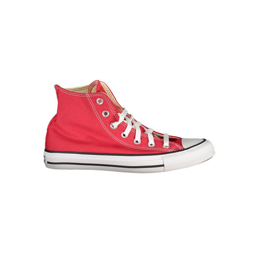 Converse Red Polyester Sneaker - Unisex High Top