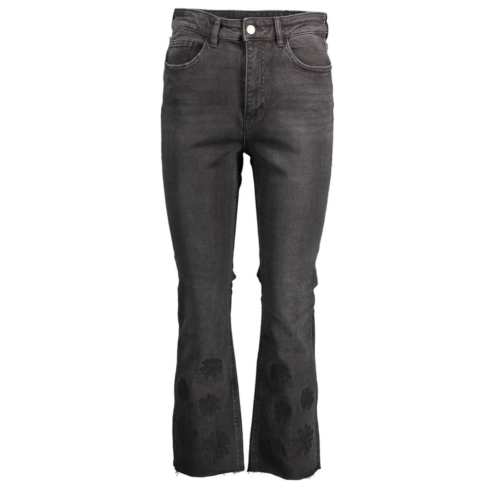 Desigual Black Cotton Women Jeans - Bold Expression of Style