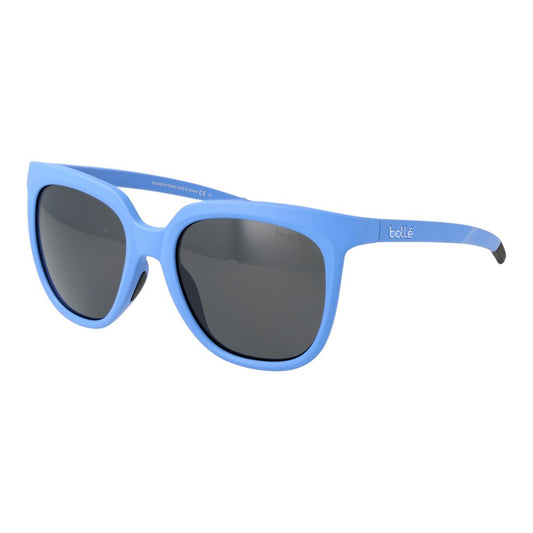 Bolle Women’s Sunglasses – Blue Square Frame with Grey Polarized Lenses, 53mm
