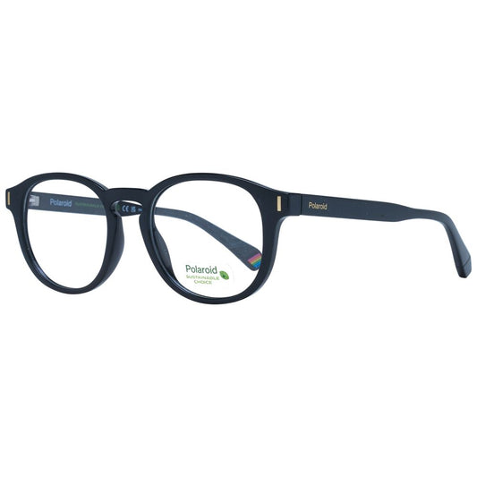 Polaroid Unisex Optical Frames – Black Round Frame, 50mm