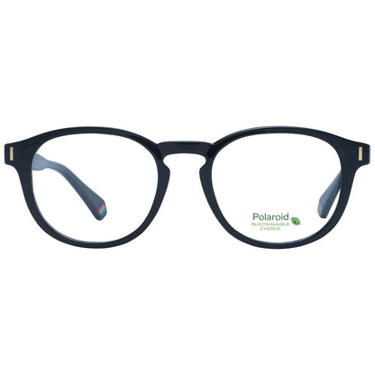Polaroid Unisex Optical Frames – Black Round Frame, 50mm