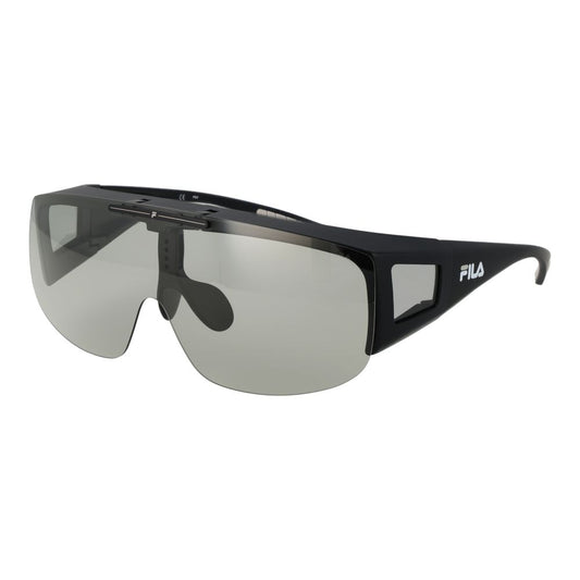 Fila Black Men’s Sunglasses – Full-Rim Polarized Frame with Grey Lenses, 99mm