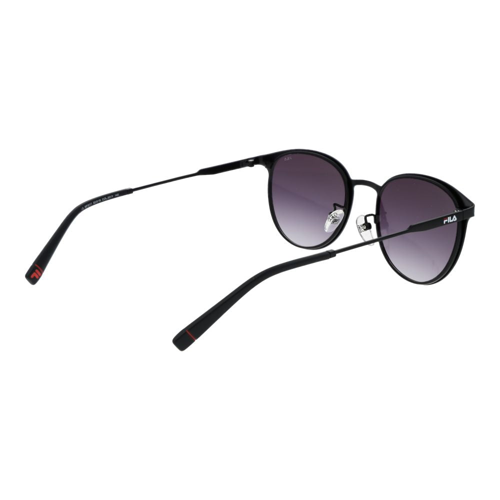 Fila Men's Sunglasses – Black Full-Rim Frame with Grey Mirrored Gradient Lenses, 52mm