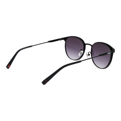 Fila Men's Sunglasses – Black Full-Rim Frame with Grey Mirrored Gradient Lenses, 52mm