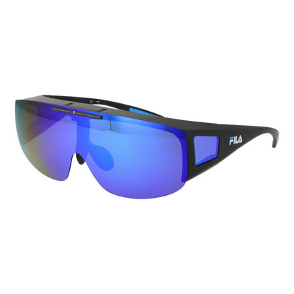 Fila Black Men's Sunglasses – Polarized Full-Rim Frame, 99mm Lenses