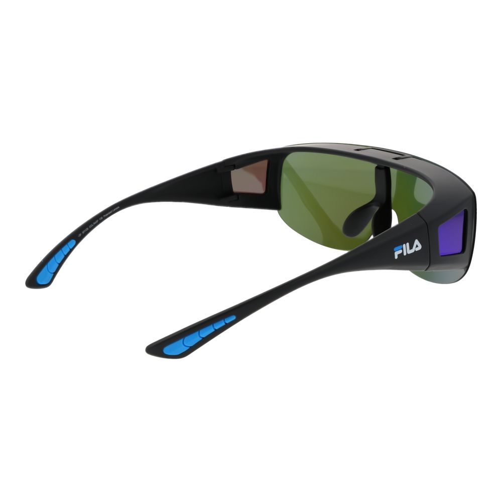 Fila Black Men's Sunglasses – Polarized Full-Rim Frame, 99mm Lenses