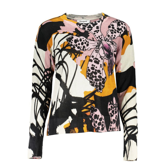 Desigual Pink Linen Sweater - A Bold Statement of Creativity
