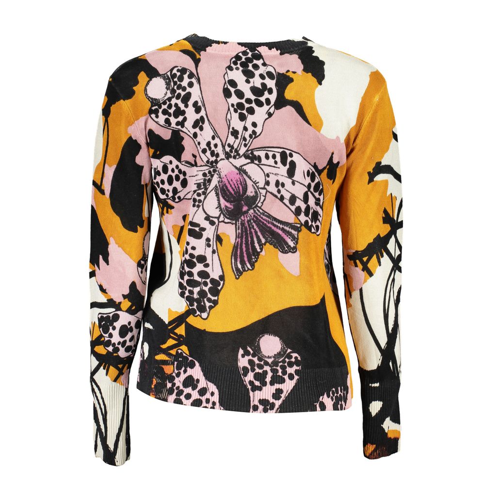 Desigual Pink Linen Sweater - A Bold Statement of Creativity
