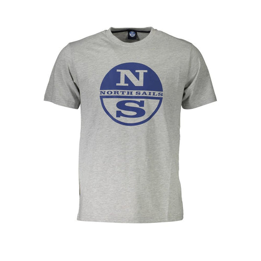 North Sails Grey Cotton Men T-Shirt