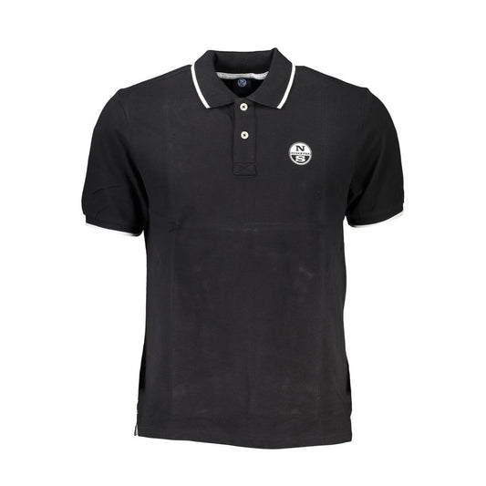 North Sails Black Cotton Polo Shirt: Classic Maritime Style