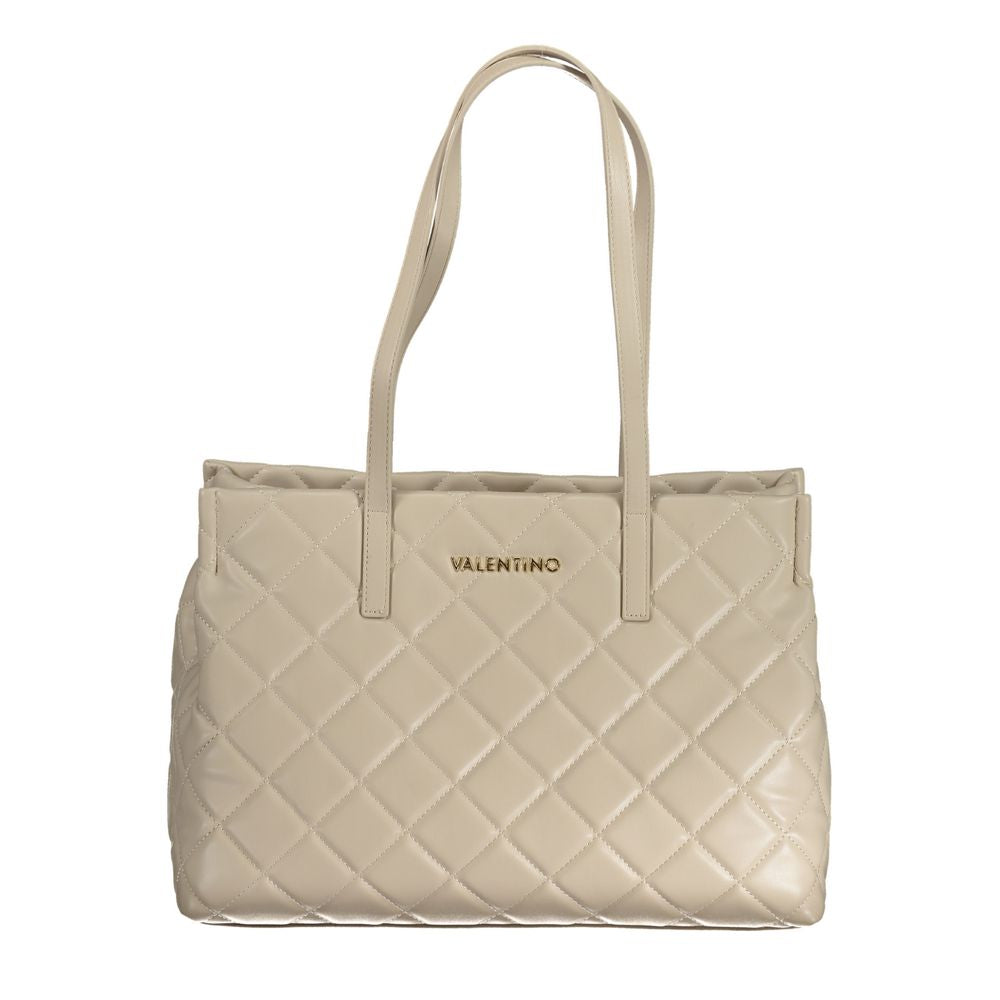 Mario Valentino Beige Polyethylene Handbag - Elegant Versatility for Every Occasion